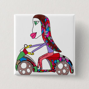 botón del chica de la vespa