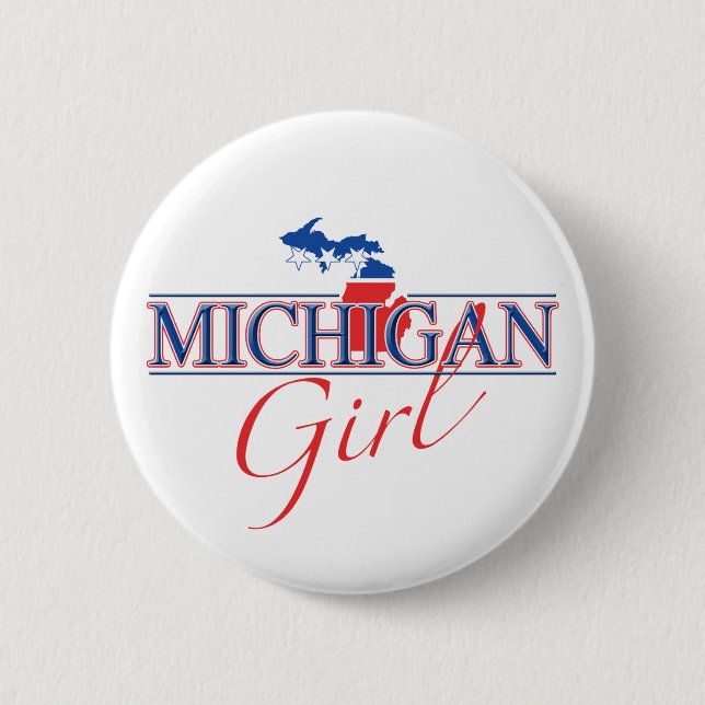 Botón del chica de Michigan (Anverso)