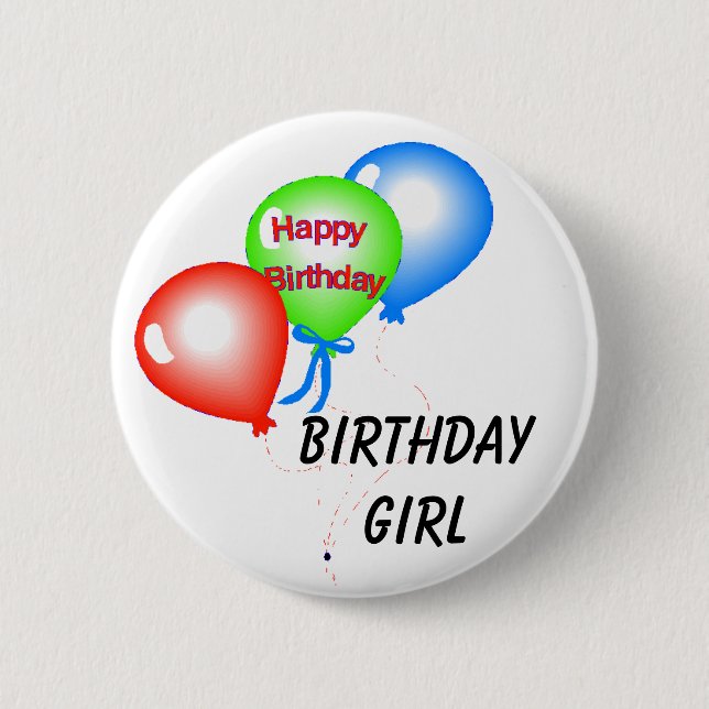 Botón del chica del cumpleaños (Anverso)
