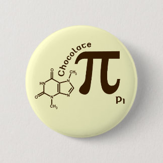 Botón del chocolate pi del día del pi
