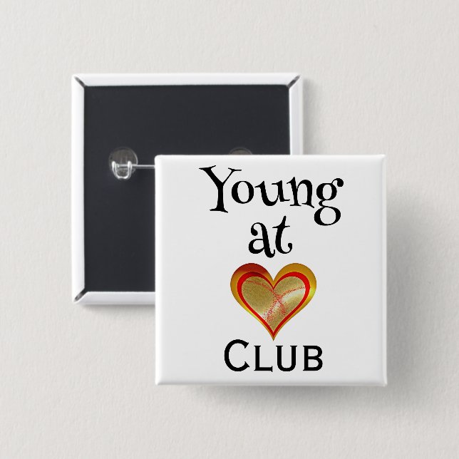 Botón del Club Jóvenes de Corazón (Anverso y reverso)