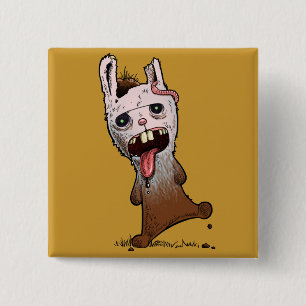 Botón del conejito del zombi