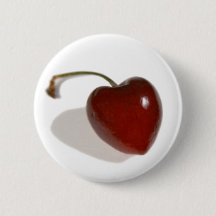 Botón del corazón de la cereza