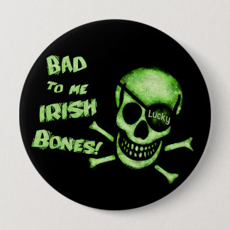 Botón del cráneo del pirata del día de St Patrick