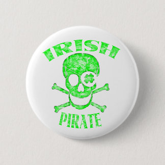 Botón del cráneo del pirata del día de St Patrick