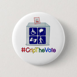 botón del #CripTheVote, 2 1/4-inch, redondos