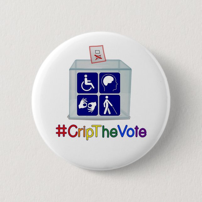 botón del #CripTheVote, 2 1/4-inch, redondos (Anverso)