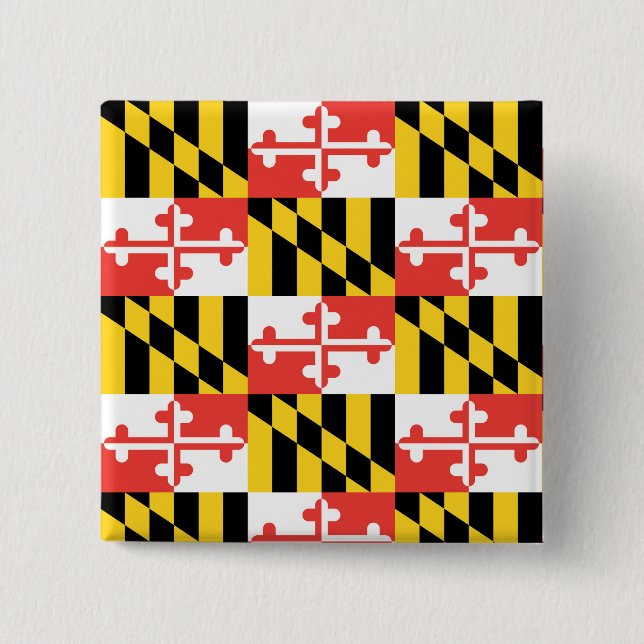 Botón del cuadrado de la bandera de Maryland (Anverso)