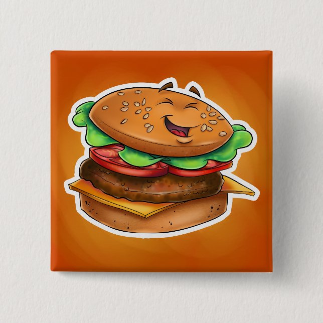 botón del cuadrado de la hamburguesa del dibujo (Anverso)