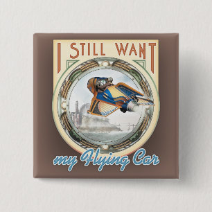 Botón del cuadrado del coche del vuelo