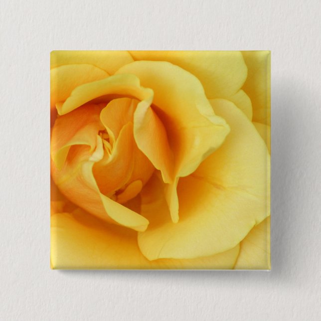 Botón del cuadrado del flor del rosa amarillo (Anverso)