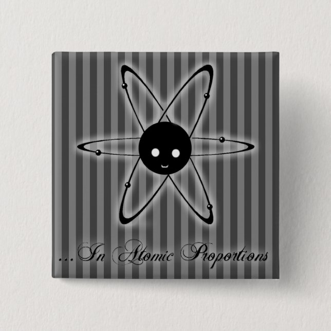 Botón del cuadrado del logotipo del átomo (Anverso)