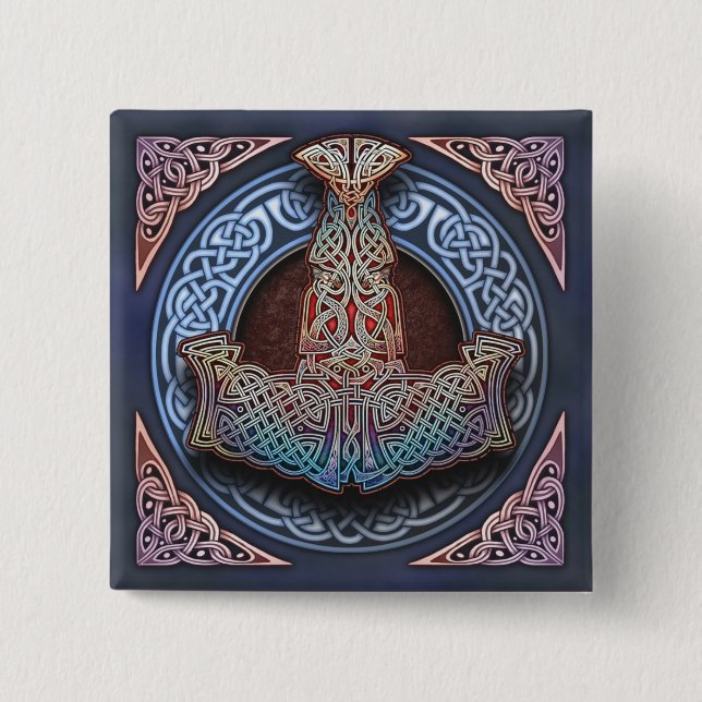 Botón del cuadrado del martillo del Thor (Anverso)