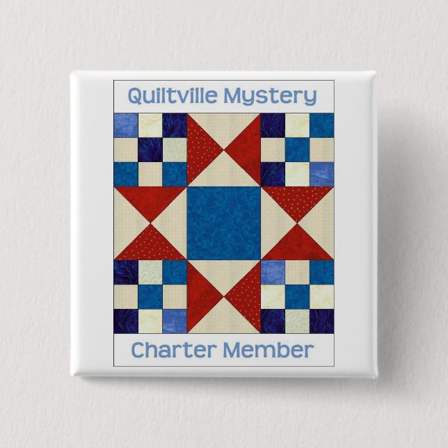 Botón del cuadrado del misterio de Quiltville (Anverso)