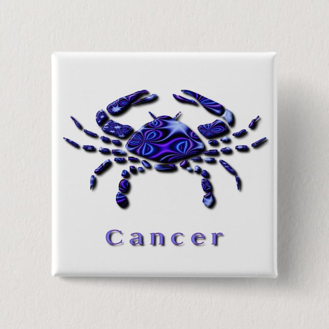 Botón del cuadrado del Rótulo del cáncer (Anverso)