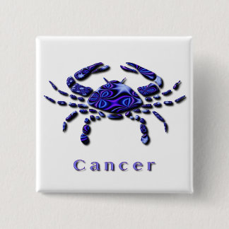 Botón del cuadrado del Rótulo del cáncer