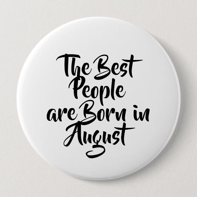 Botón del cumpleaños de "agosto" (Anverso)