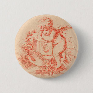 Botón del cupid del ángel del victorian del