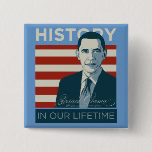 Botón del curso de la vida de presidente Obama