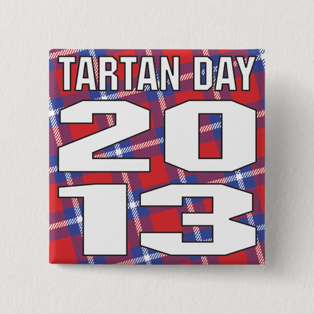 Botón del día 2013 del tartán (Anverso)