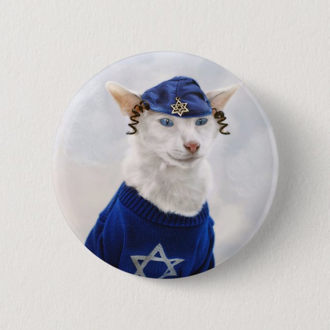 Botón del día de fiesta del gato de Jánuca Payot (Anverso)