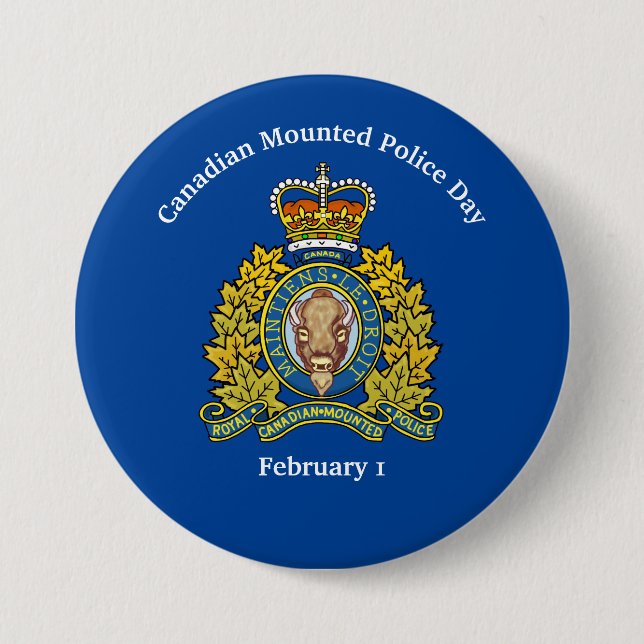 Botón del Día de la Policía Montada de Canadá (Anverso)