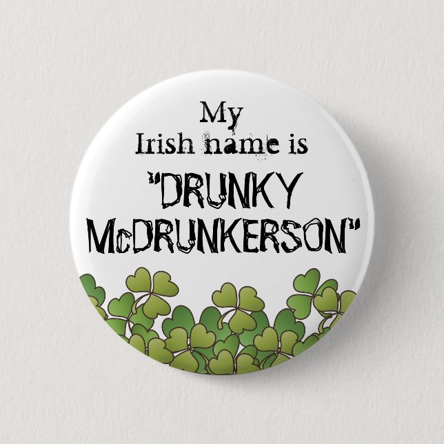 Botón del día de mi St Patrick conocido irlandés (Anverso)