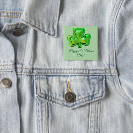 Botón del día de San Patricio de trébol