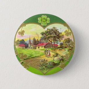Botón del día de St Patrick del irlandés del