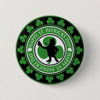 Botón del día de St Patrick feliz