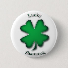 Botón del Día del Sagrado Patricio de Shamrock Luc