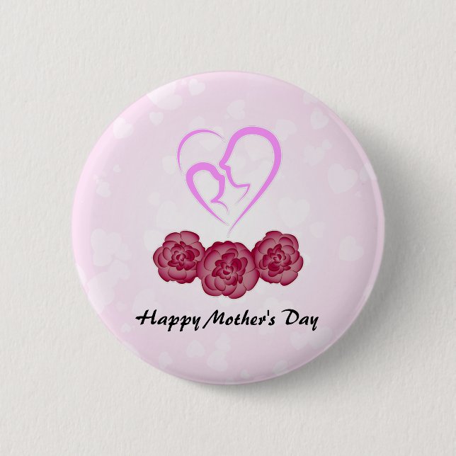 Botón del Día Feliz de la Madre (Anverso)