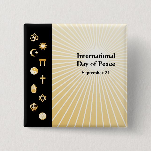 Botón del Día Internacional de la Paz (Anverso)