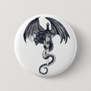 Botón del dragón y de la espada