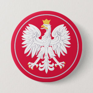 botón del emblema de Polonia