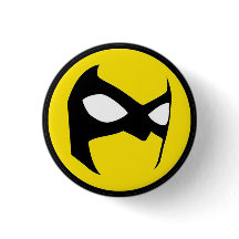 Botón del emblema del enmascarado 1,25 pulgadas