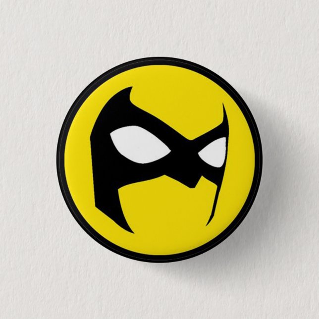 Botón del emblema del enmascarado 1,25 pulgadas (Anverso)