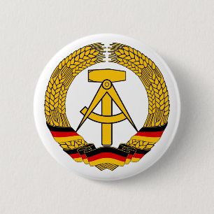 Botón del emblema nacional de la Alemania Orienta
