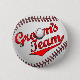 Botón del equipo del novio del béisbol
