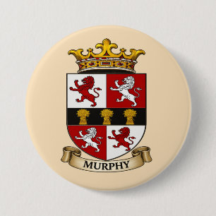 Botón del Escudo de Armas de la Familia Murphy