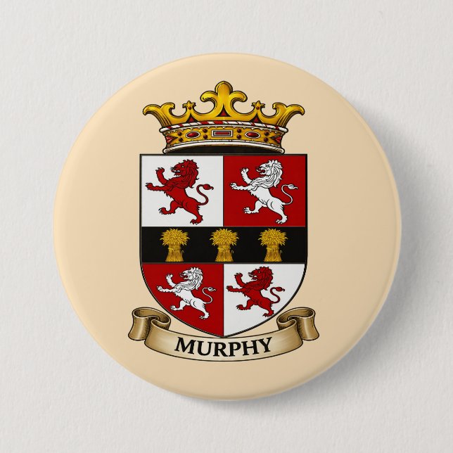 Botón del Escudo de Armas de la Familia Murphy (Anverso)