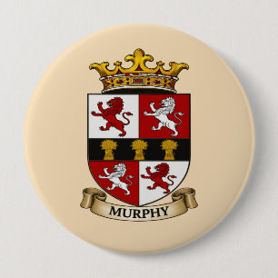 Botón del Escudo de Armas de la Familia Murphy