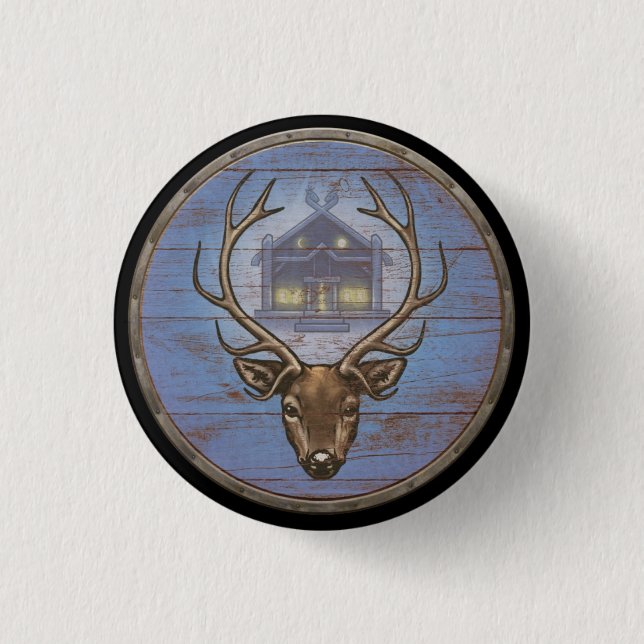 Botón del escudo de Viking - Eikþyrnir (Anverso)