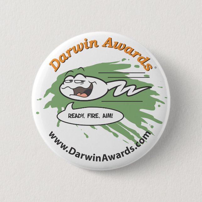 Botón del espermatozoide: ¡Listo, fuego, objetivo! (Anverso)