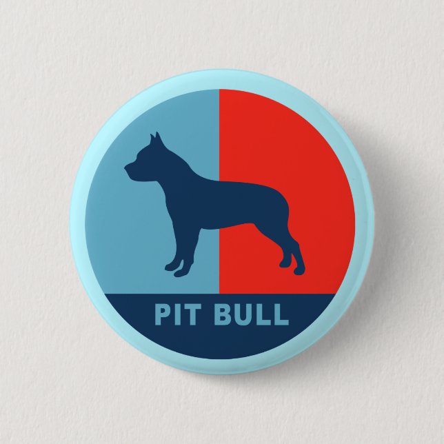 Botón del estilo de PitBull los E.E.U.U. (Anverso)