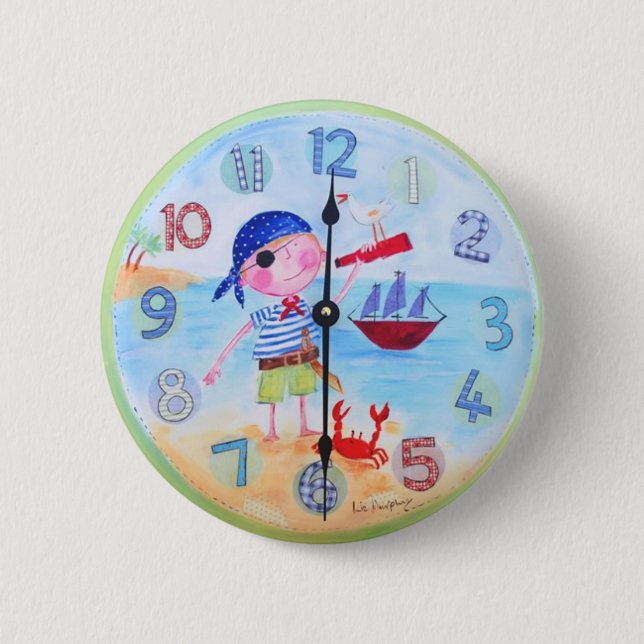 Botón del estilo del reloj de los niños - 'el (Anverso)