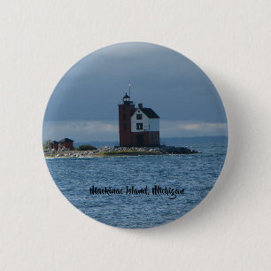 Botón del faro de la isla de Mackinac, Michigan