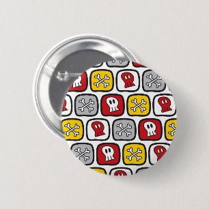 Botón del favor del niño de los cráneos y de lo