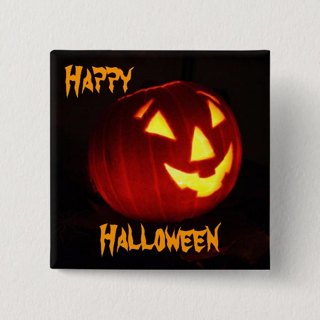 Botón del feliz Halloween (Anverso)