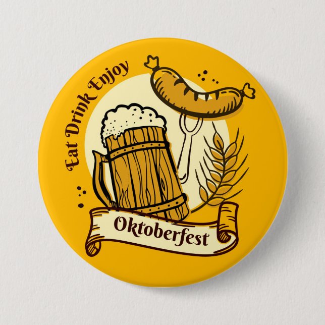 Botón del Festival de Cerveza de Oktoberfest (Anverso)